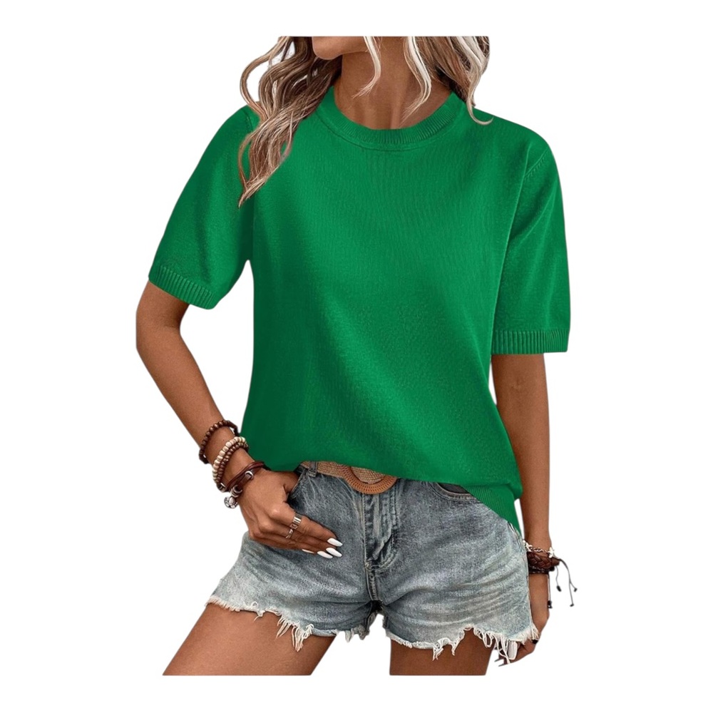 Zeagoo Womens  Dressy Casual Short Sleeve Sweater Size Small